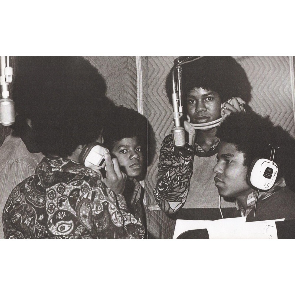Michael Jackson c. 1970s with Jackson 5 Studio Recording Two Page Magazine Print